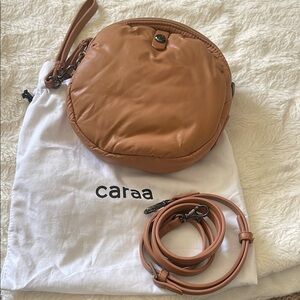 Authentic Caraa Tan Crossbody Bag